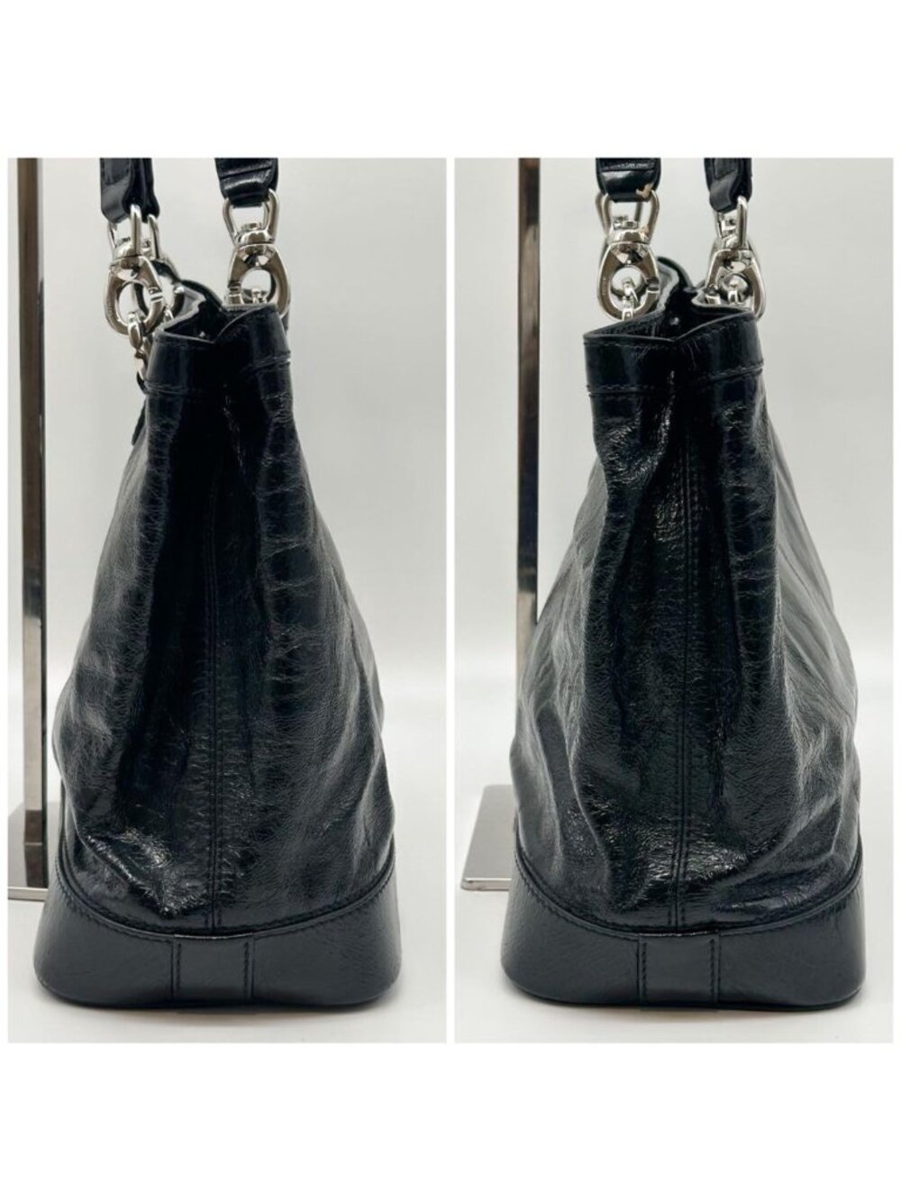 Celine Triomphe Leather Tote Black - Picture 5 of 15
